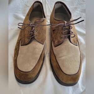 Hush Puppies Tan And Cream  Suede Leather 9 M vintage